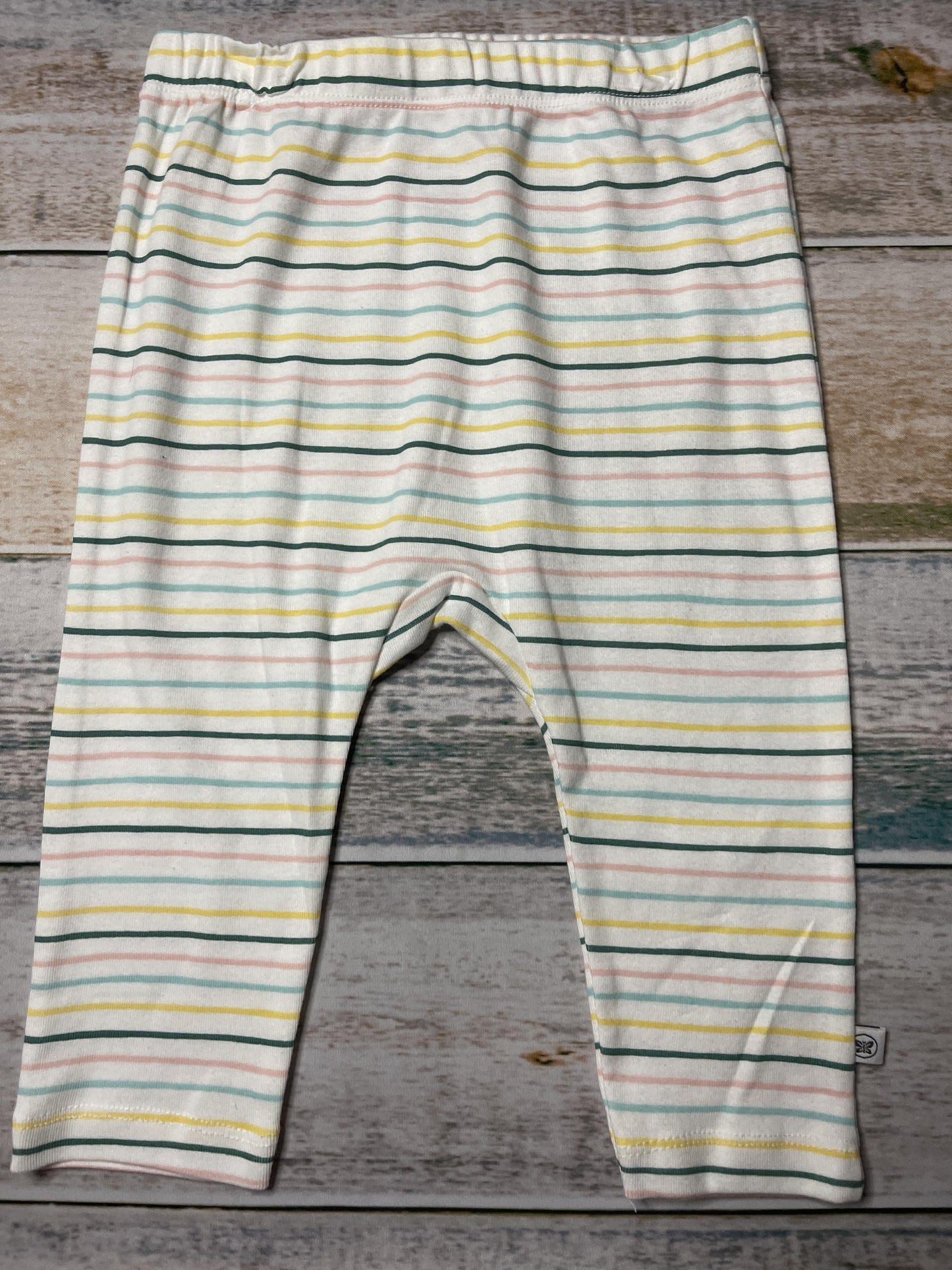 Honest co Girls White | Stripe | Light Blue | Turquoise | pink | Yellow Pants Size: 18 months White | Stripe | Light Blue | Turquoise | pink | Yellow