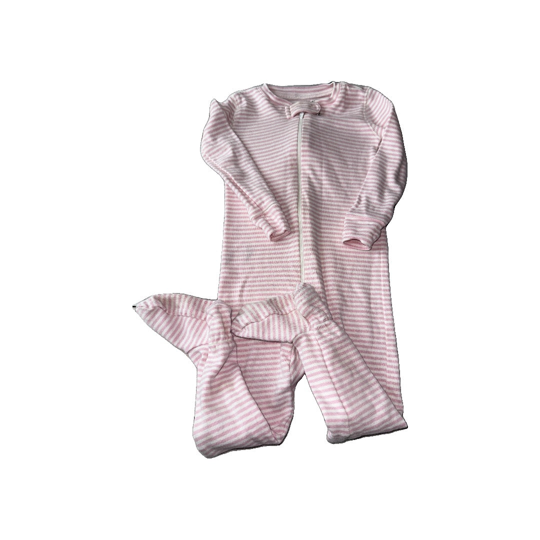 Primary Girls White | Stripe | pink Pajamas Size: 18 months White | Stripe | pink