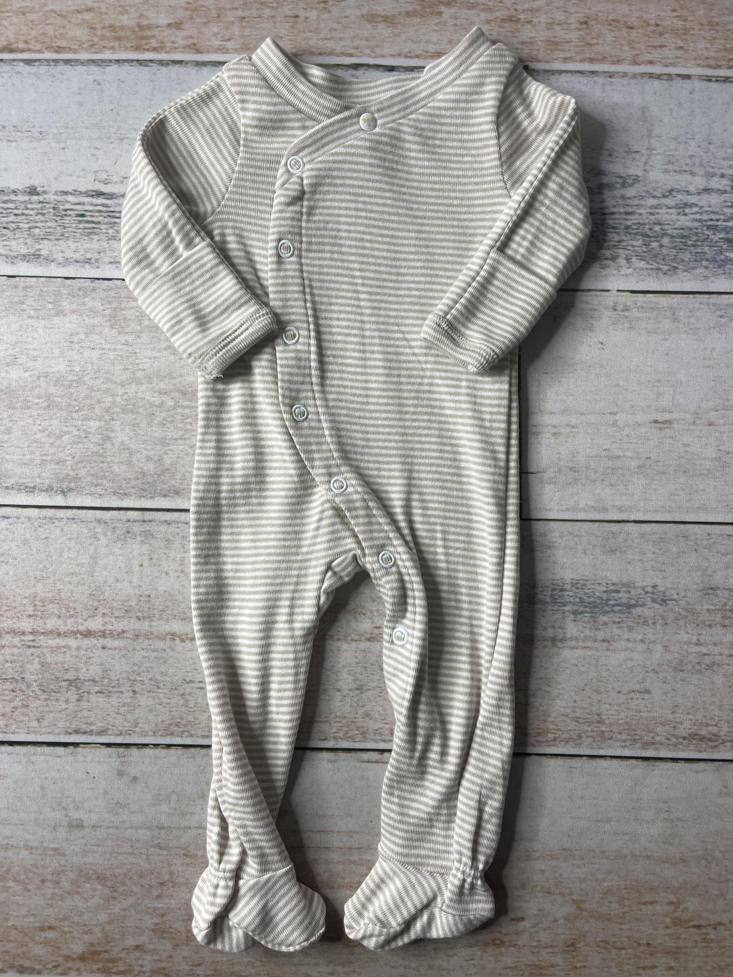 Burt's Bees Unisex White | Stripe Pajamas Size: Preemie White | Stripe