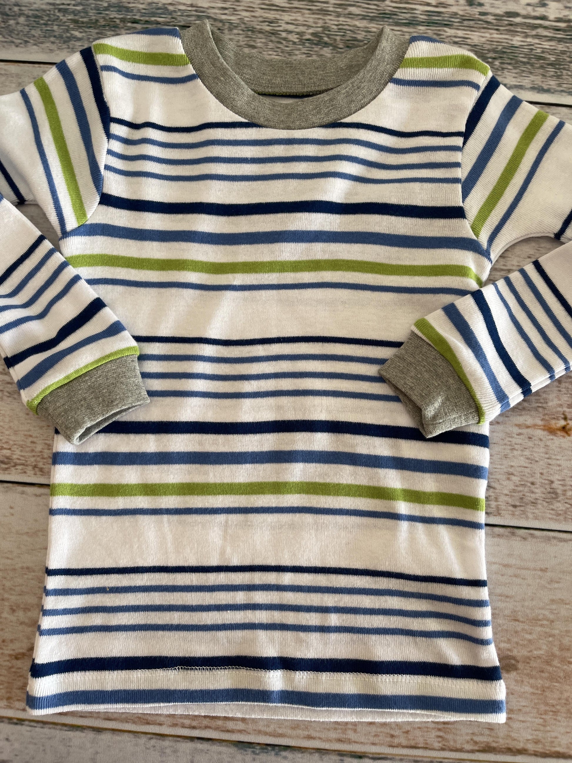 Burt's Bees Boys White | Stripe Pajamas Size: 2T White | Stripe
