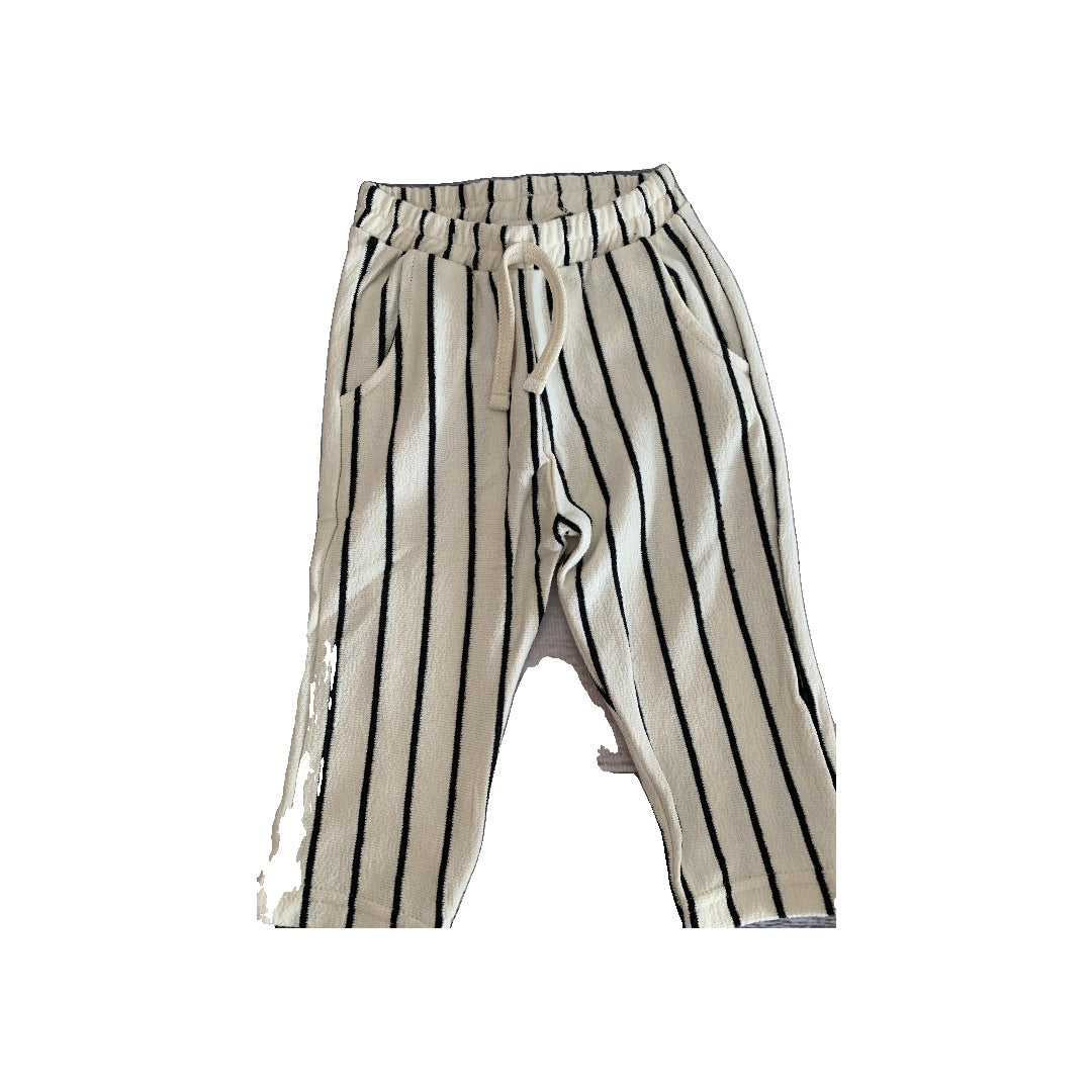 Zara Boys White | Stripe Pants Size: 18-24 months White | Stripe