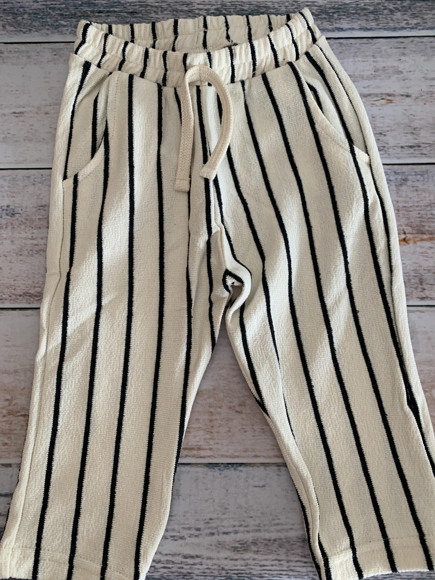 Zara Boys White | Stripe Pants Size: 18-24 months White | Stripe
