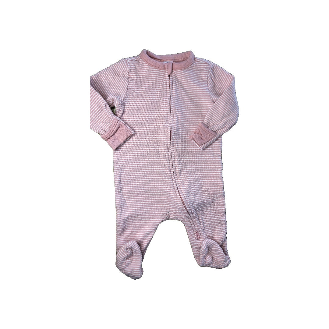 Old Navy Girls White | Striped | pink Pajamas Size: 3-6 months White | Striped | pink