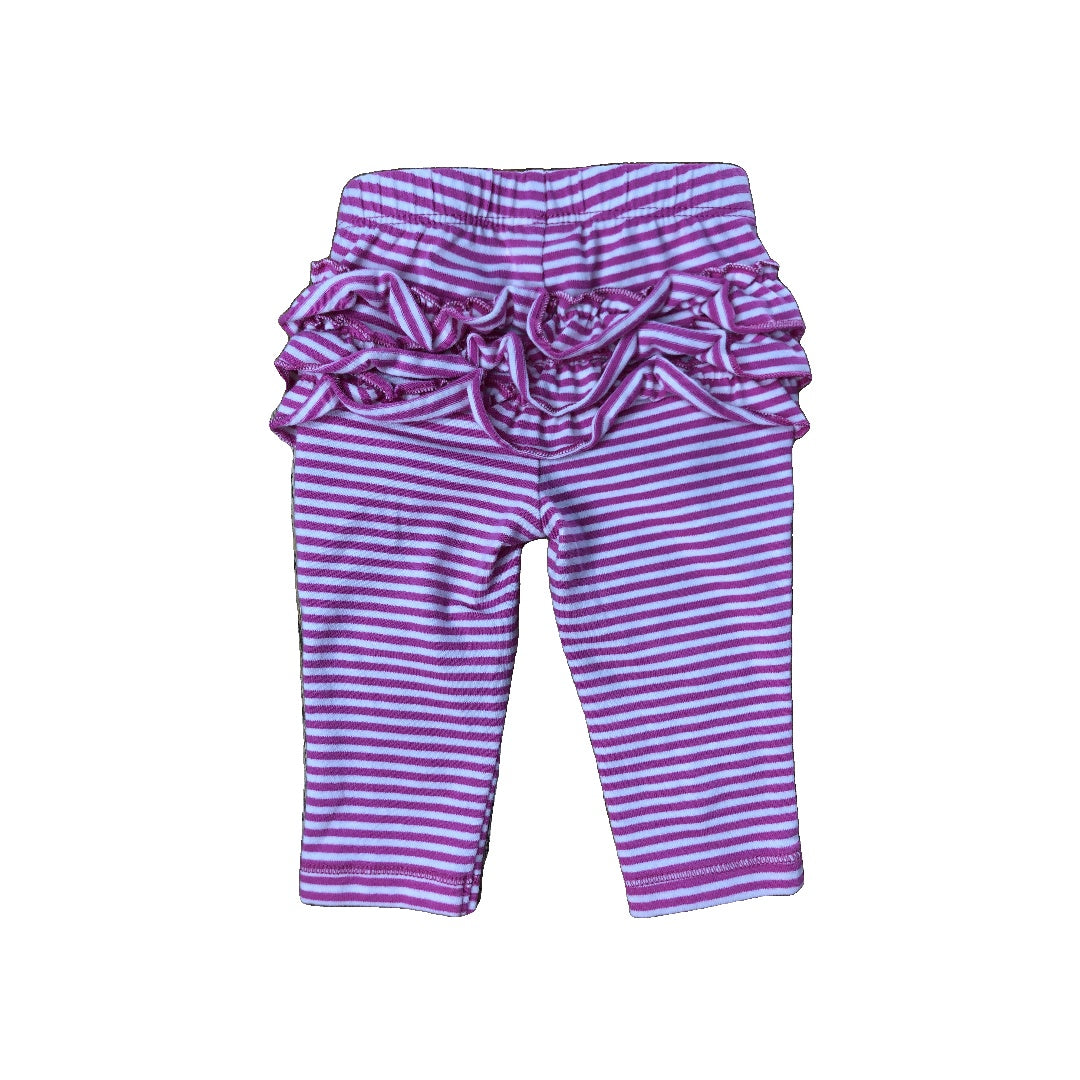 Cat & Jack Girls White | Striped Pants Size: 0-3 months White | Striped