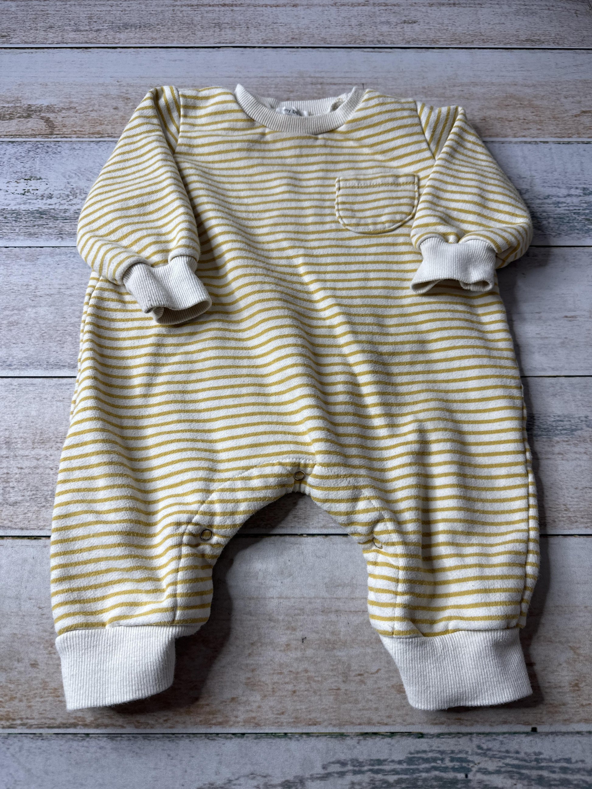 My Bebe Girls White | Striped Long Sleeve Outfit Size: 6-12 months White | Striped