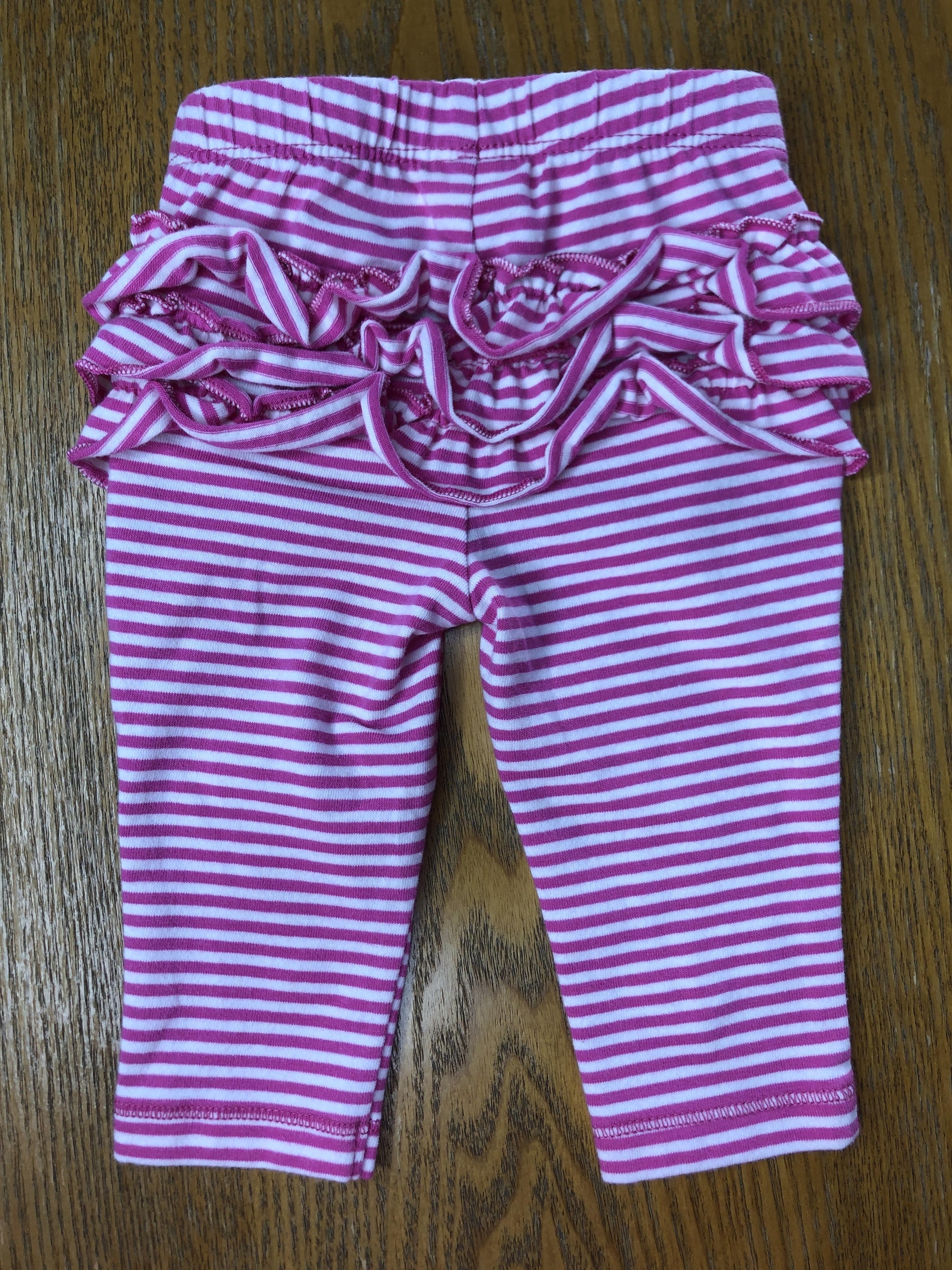 Cat & Jack Girls White | Striped Pants Size: 0-3 months White | Striped