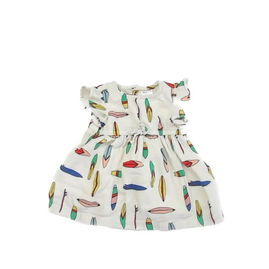 Hanna Andersson Girls White | Surfboards Dress Size: 6-12 Months White | Surfboards