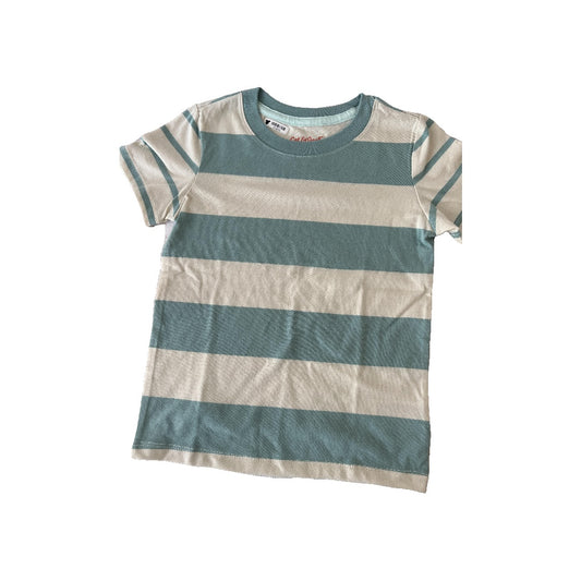 Cat & Jack Boys White | Teal | Stripe T-Shirt Size: 3T White | Teal | Stripe