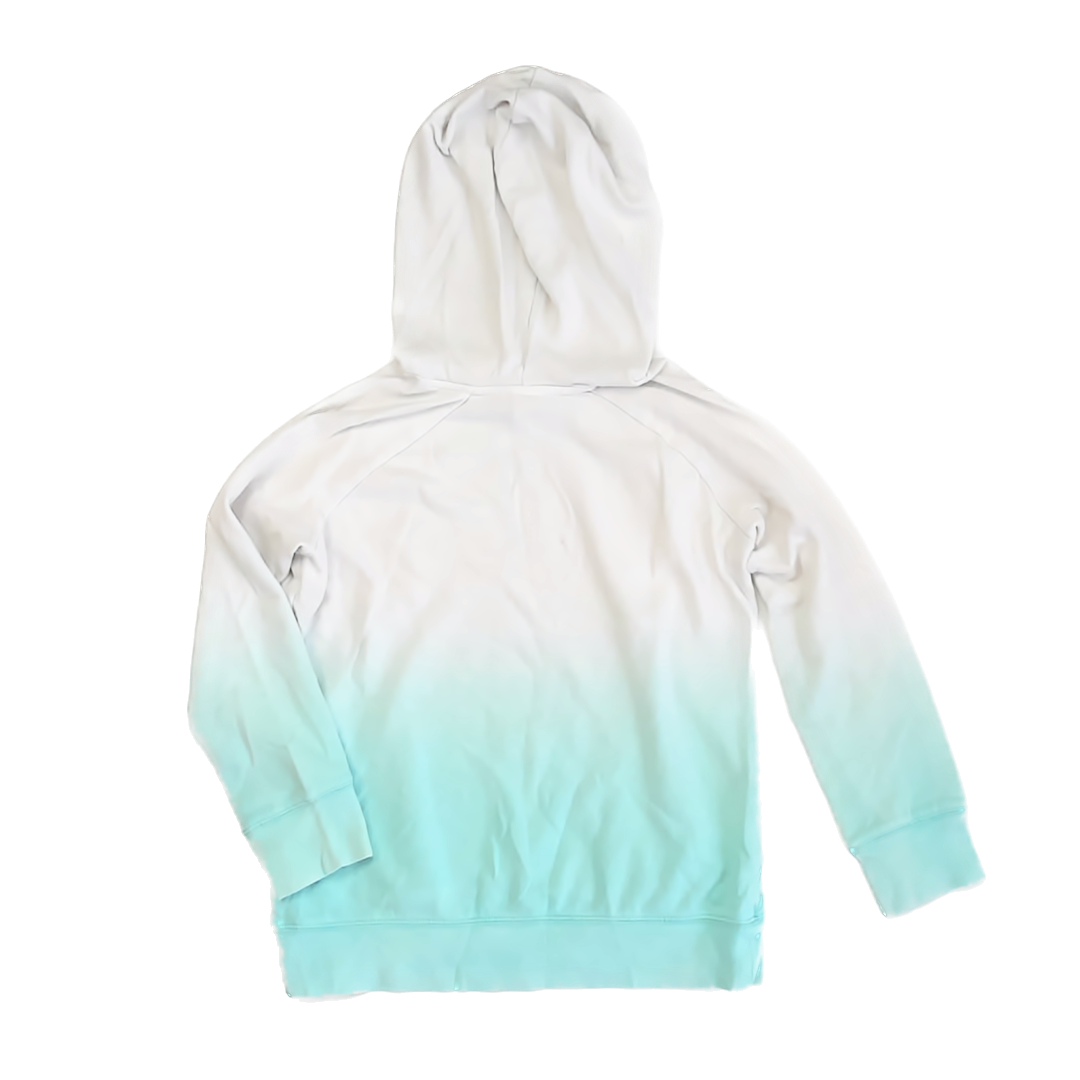 Old Navy Girls White | Teal Tie Dye Hoodie Size: M (8) White | Teal Tie Dye