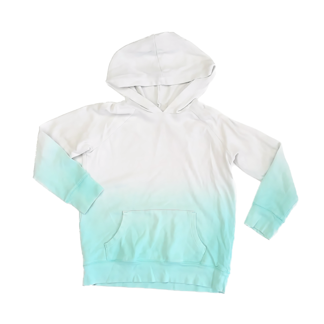 Old Navy Girls White | Teal Tie Dye Hoodie Size: M (8) White | Teal Tie Dye