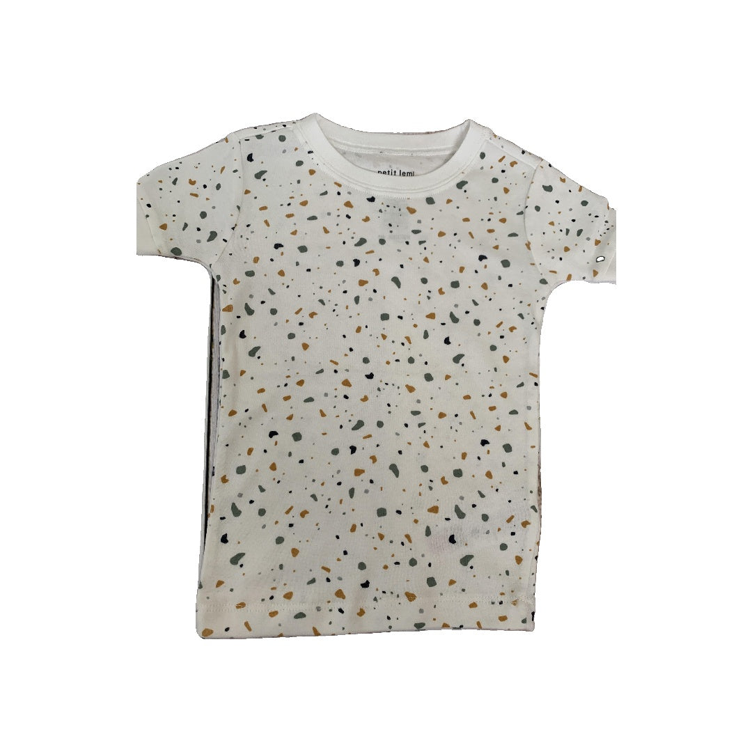 Petit Lemi Unisex White | Terrazo Pajamas Size: 24 months White | Terrazo