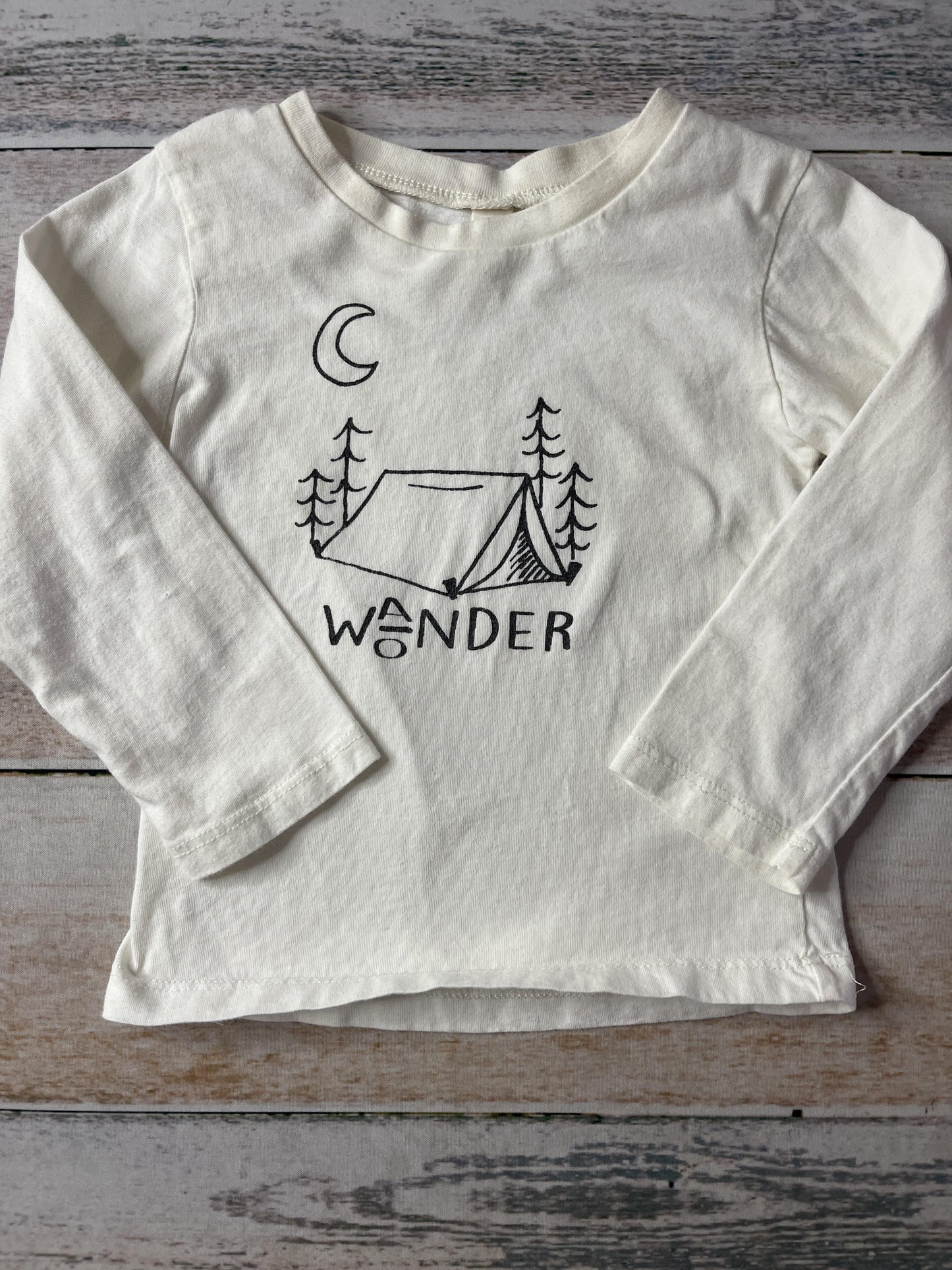 Tenth + Pine Unisex White | Text Long Sleeve Shirt Size: 18-24 months White | Text