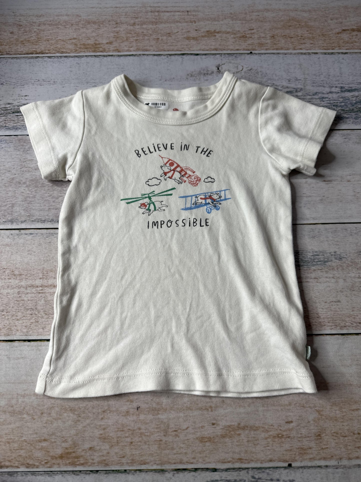 Finn + Emma Unisex White | Text T-Shirt Size: 3T White | Text
