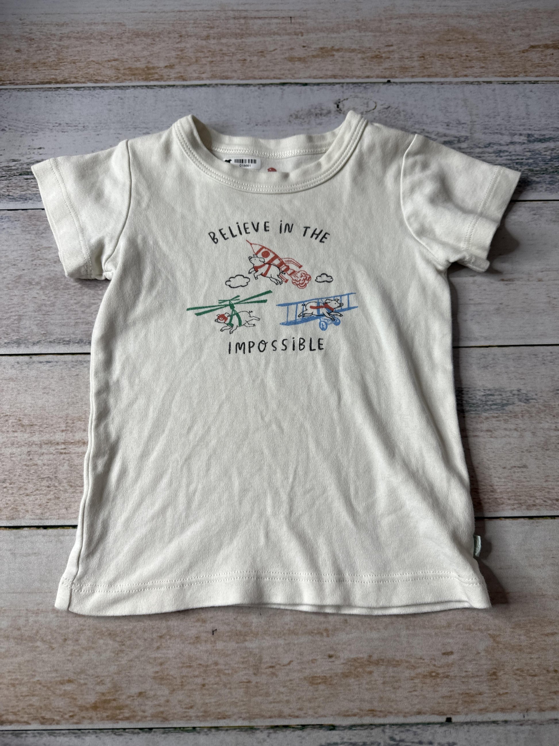 Finn + Emma Unisex White | Text T-Shirt Size: 3T White | Text