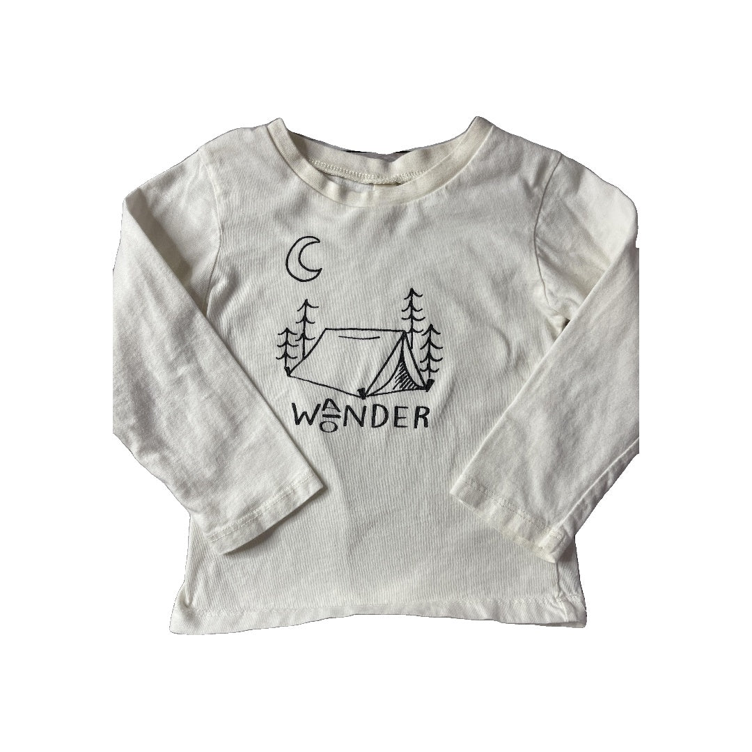 Tenth + Pine Unisex White | Text Long Sleeve Shirt Size: 18-24 months White | Text