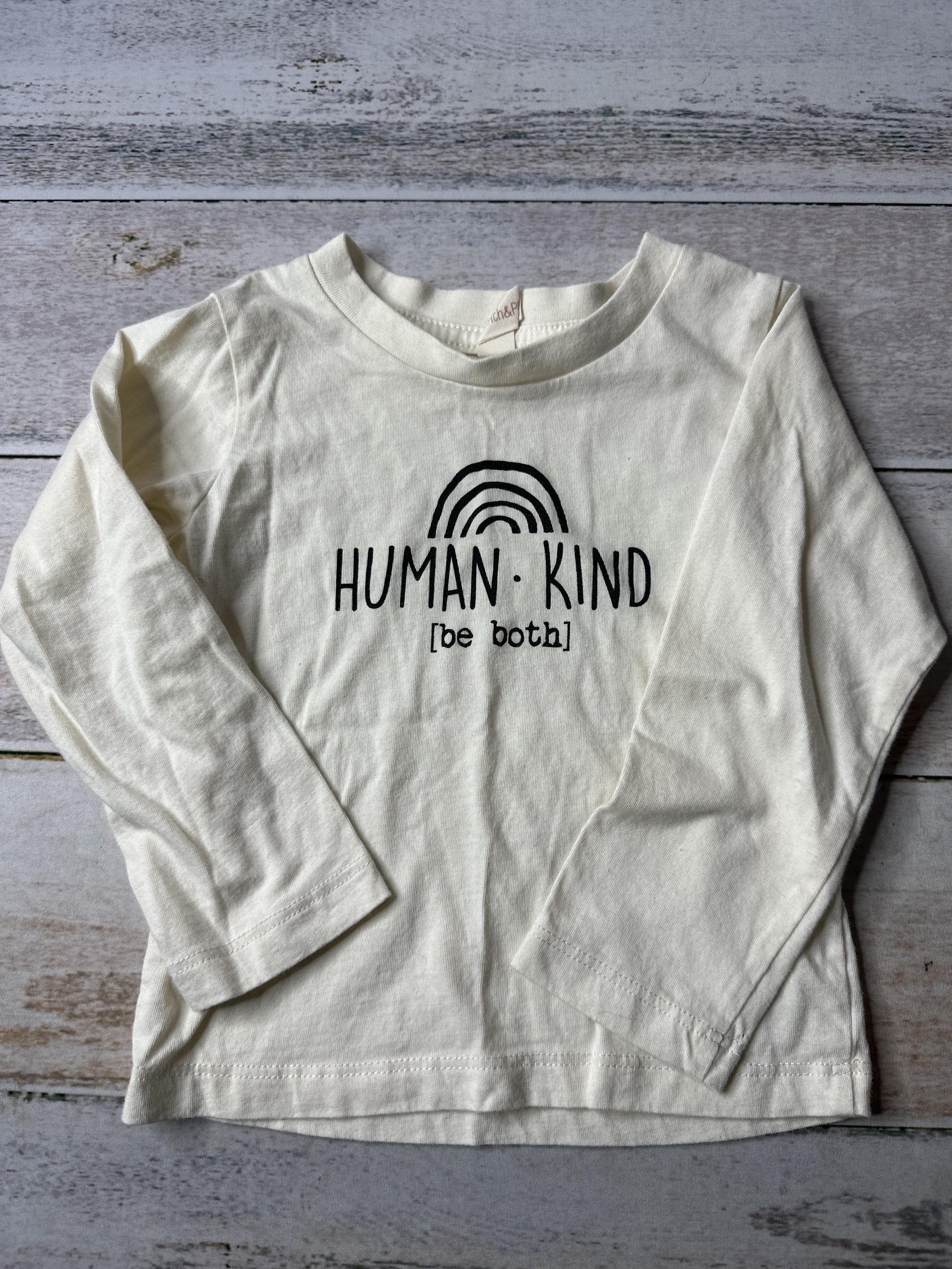 Tenth + Pine Unisex White | Text Long Sleeve Shirt Size: 18-24 months White | Text