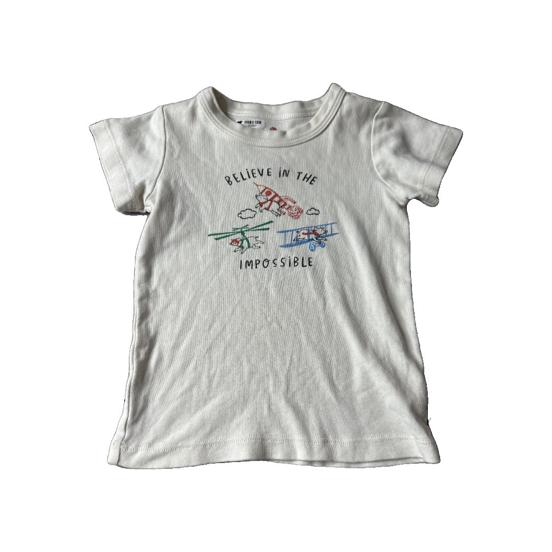 Finn + Emma Unisex White | Text T-Shirt Size: 3T White | Text