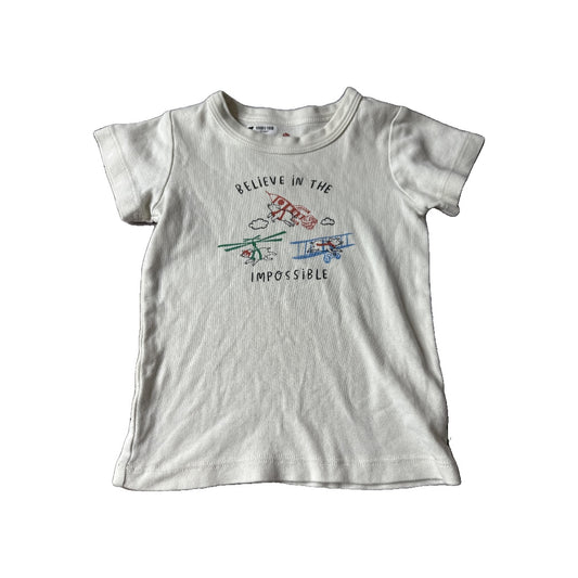 Finn + Emma Unisex White | Text T-Shirt Size: 3T White | Text