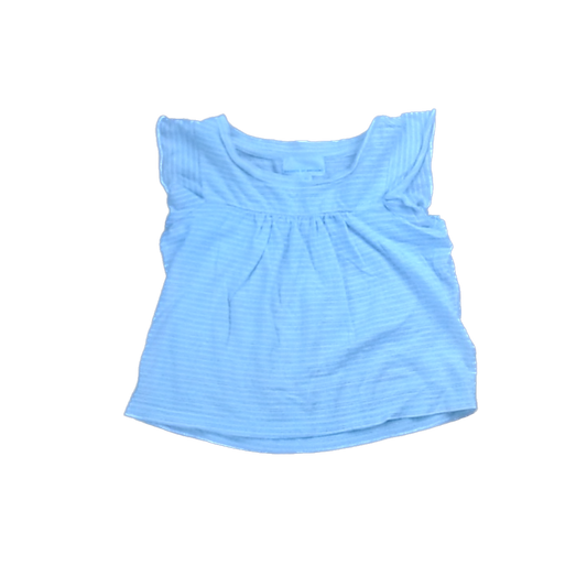 Rockets Of Awesome Girls White | Thin Silver Stripes Short Sleeve Shirt Size: 2T White | Thin Silver Stripes