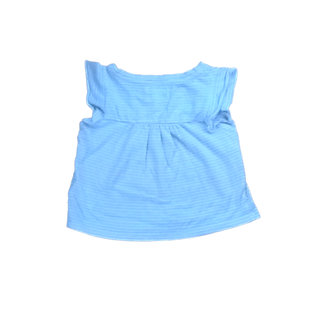 Rockets Of Awesome Girls White | Thin Silver Stripes Short Sleeve Shirt Size: 2T White | Thin Silver Stripes
