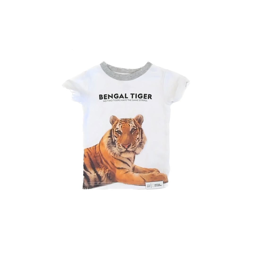 Gap x National Geographic Boys White | Tiger T-Shirt Size: 2T White | Tiger