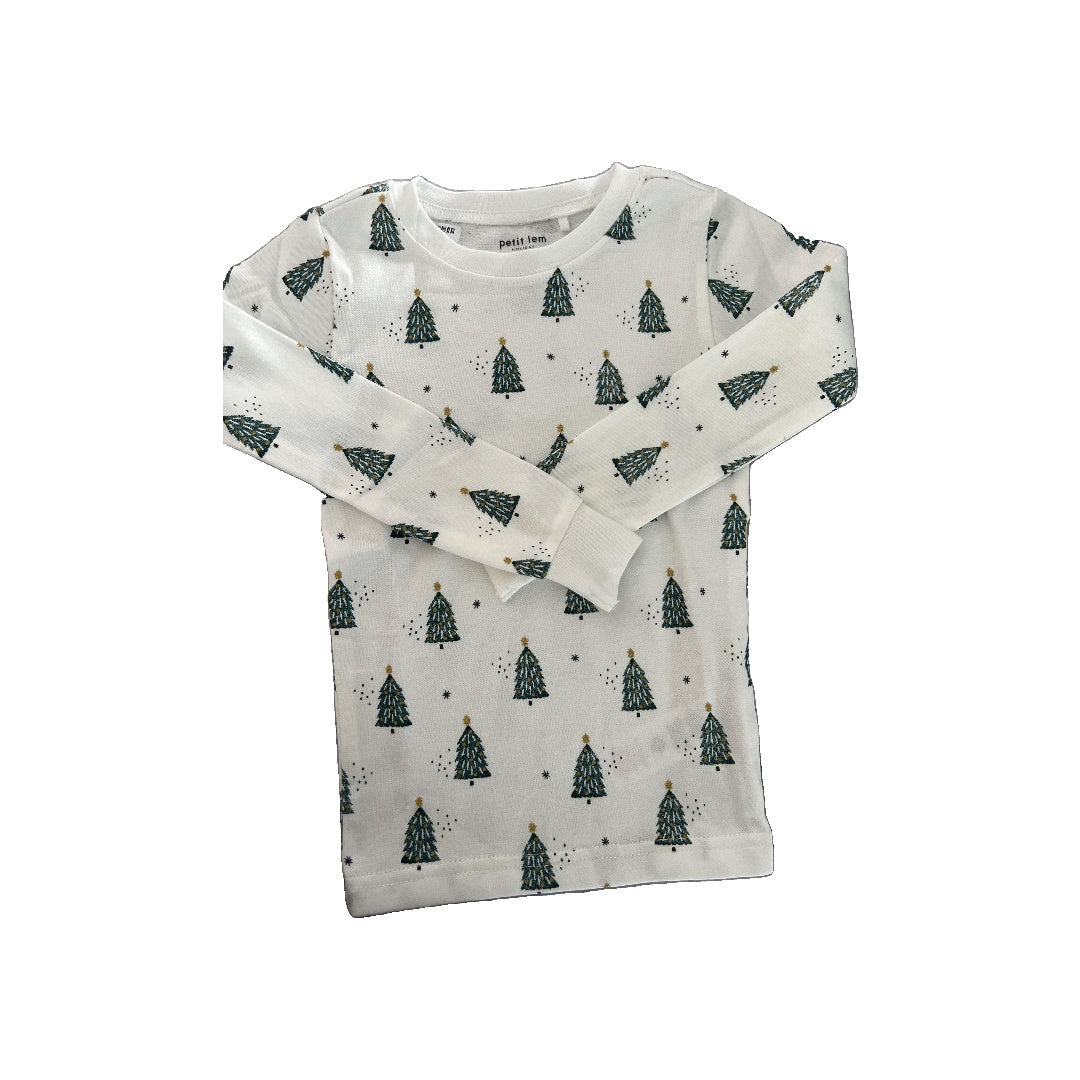 Petit Lemi Unisex White | trees Pajamas Size: 3T White | trees