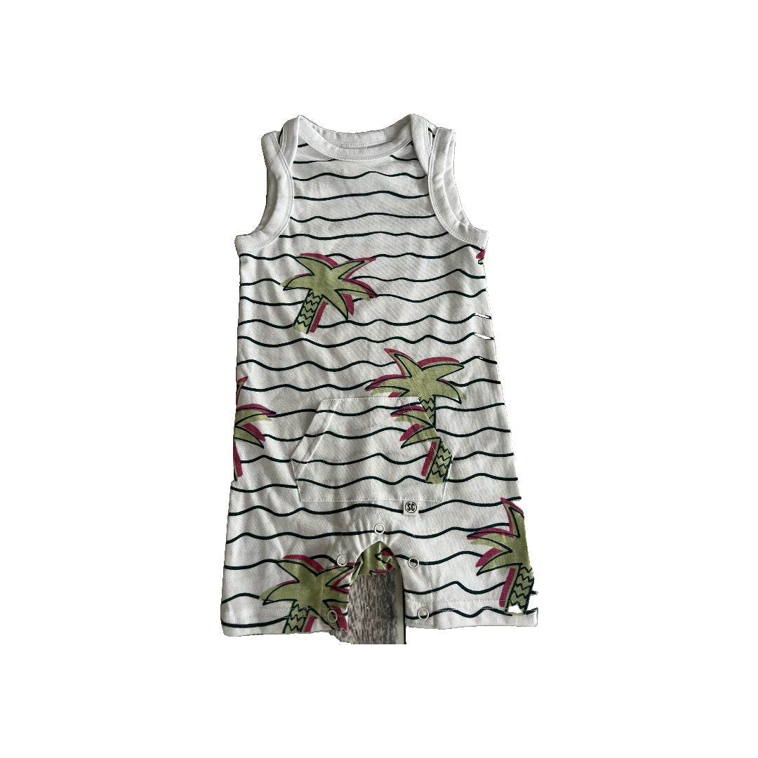 Sovereign Code Boys White | Tropical Romper Size: 6 months White | Tropical