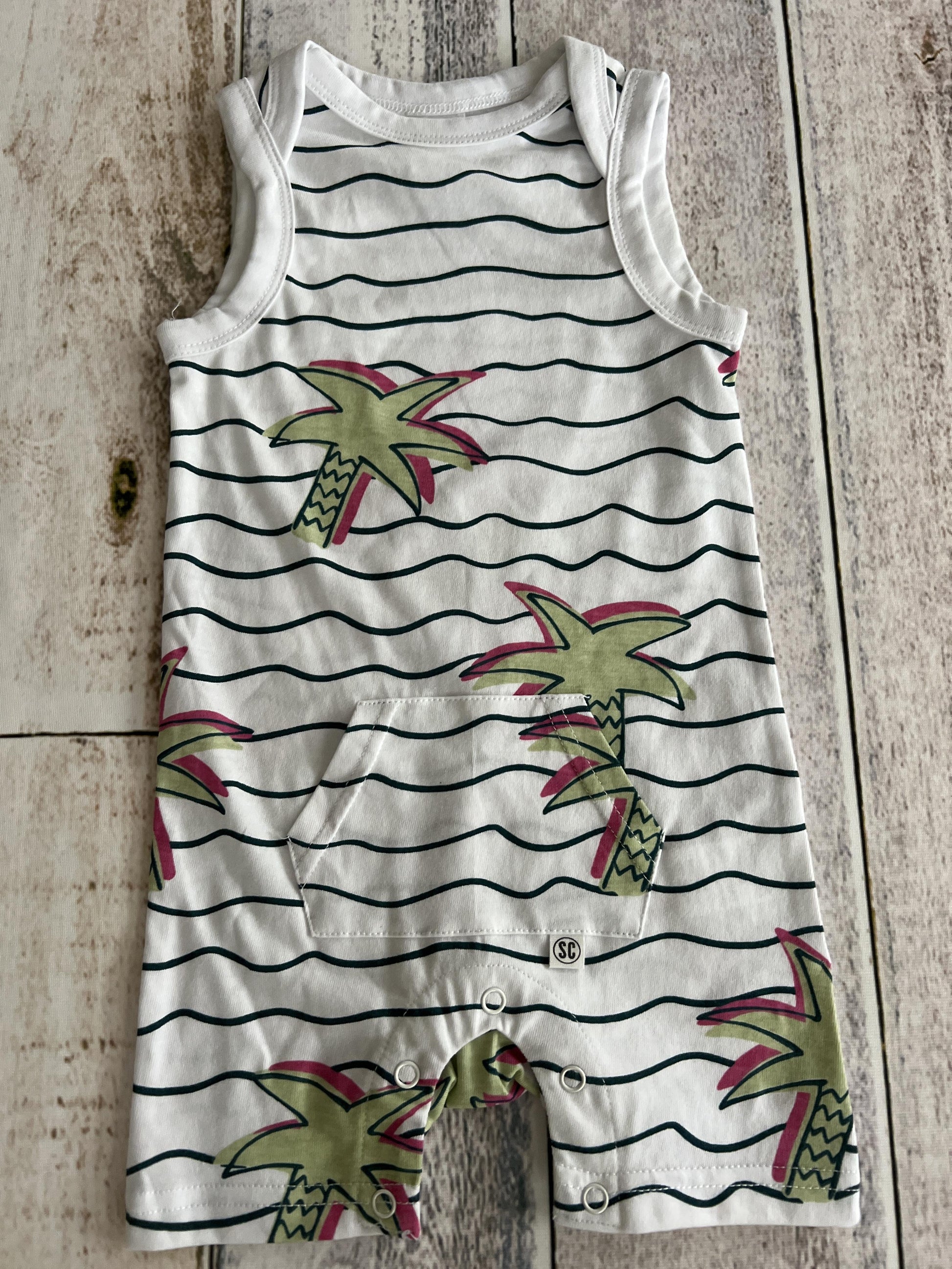 Sovereign Code Boys White | Tropical Romper Size: 6 months White | Tropical