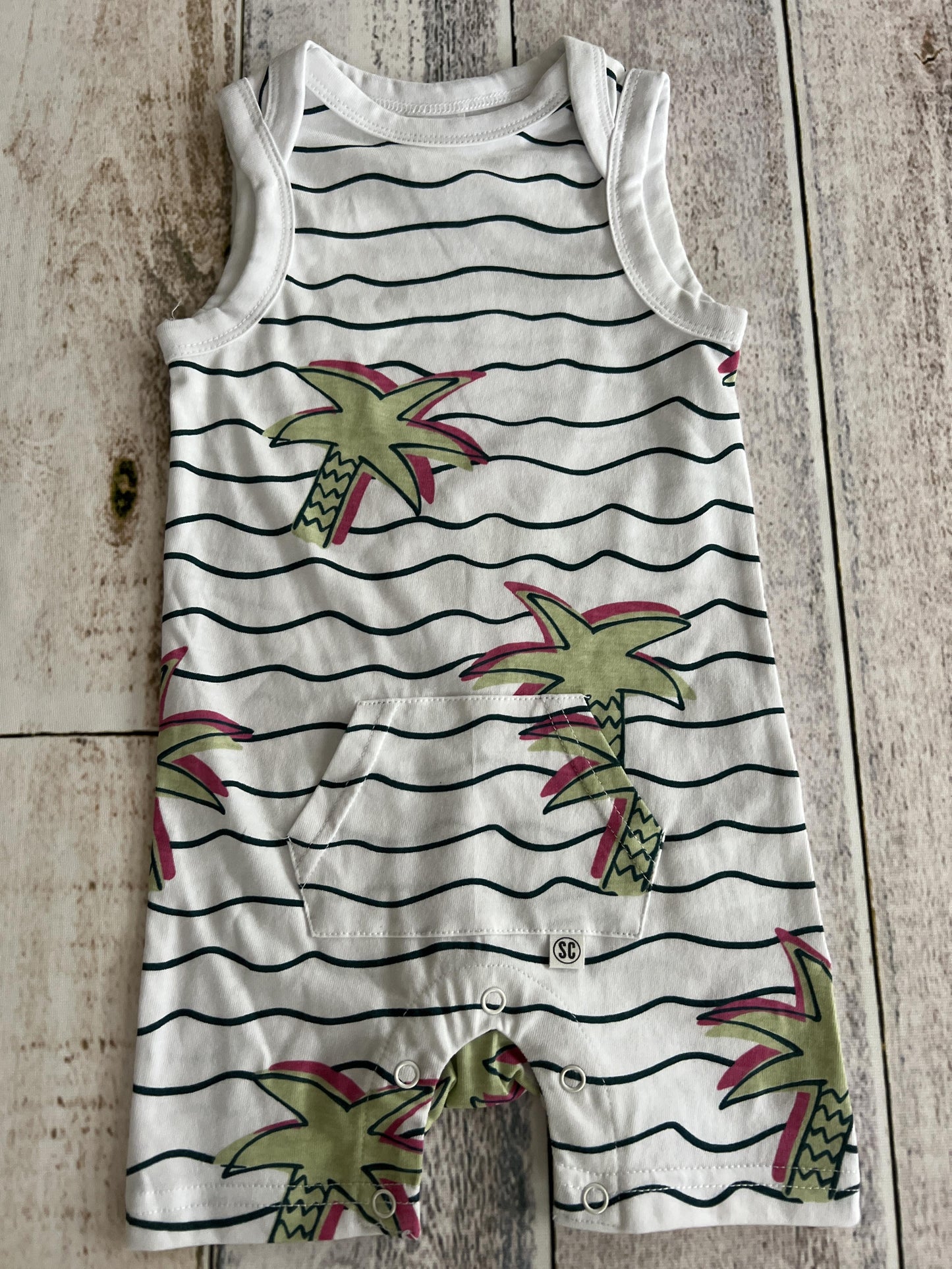 Sovereign Code Boys White | Tropical Romper Size: 6 months White | Tropical