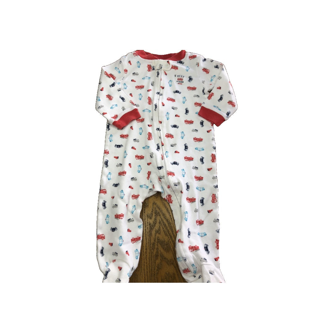 Carters Boys White | Trucks Pajamas Size: 6-9 months White | Trucks
