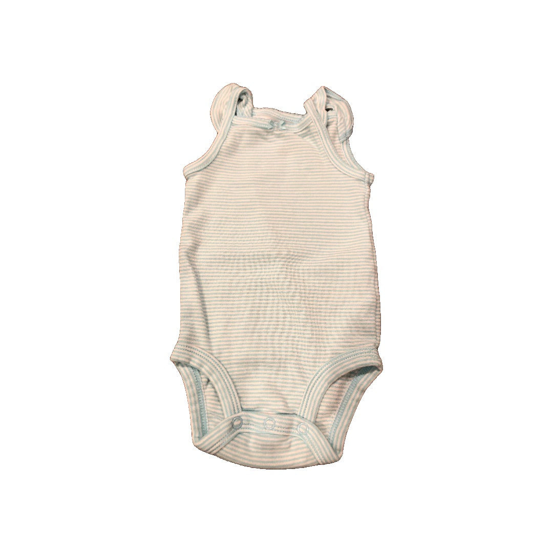 Carters Girls White | Turquoise | Striped Shirt Size: 0-3 months White | Turquoise | Striped