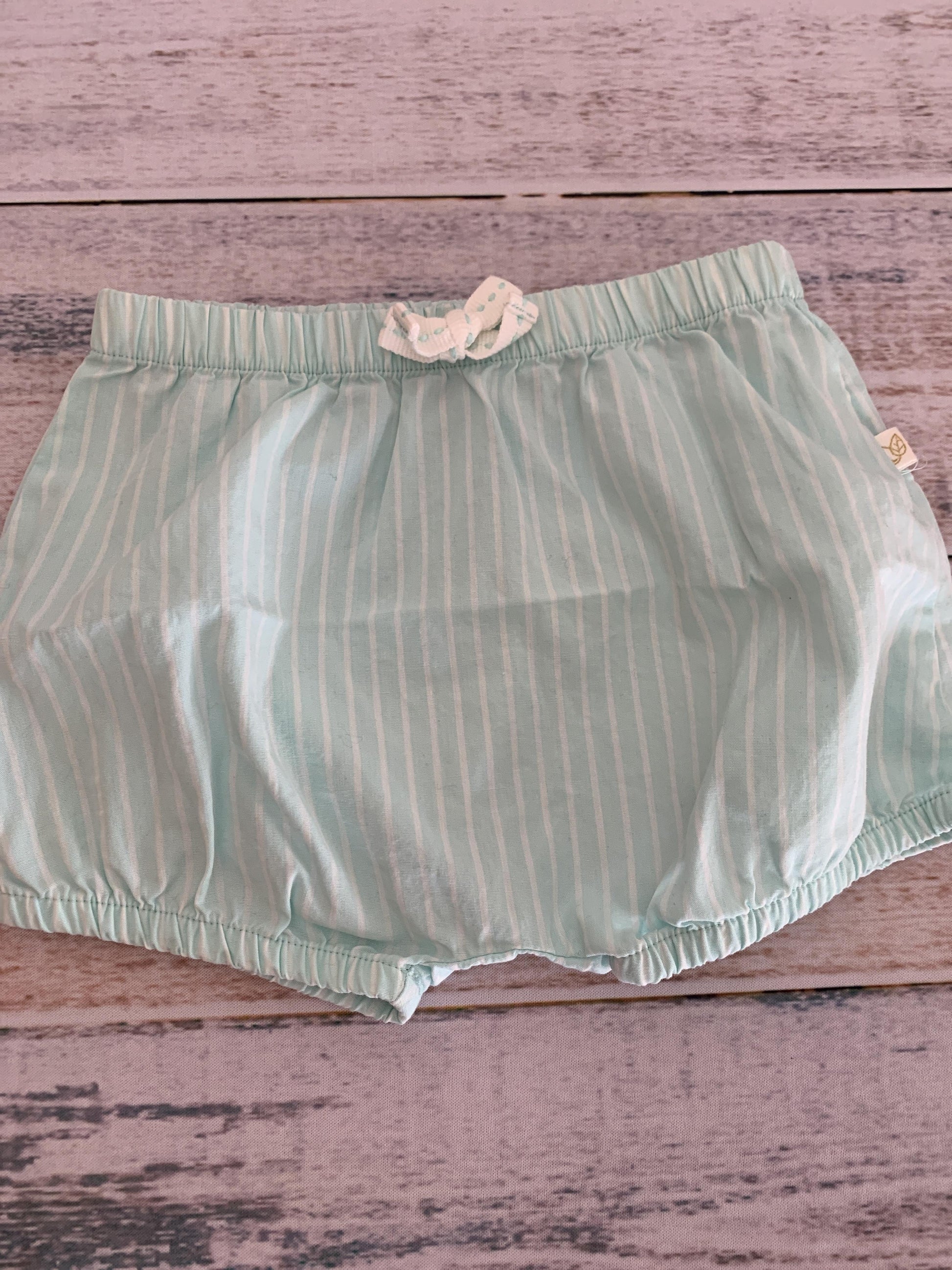 Oliver & Rain Girls White | Turquoise Shirt Size: 12M White | Turquoise