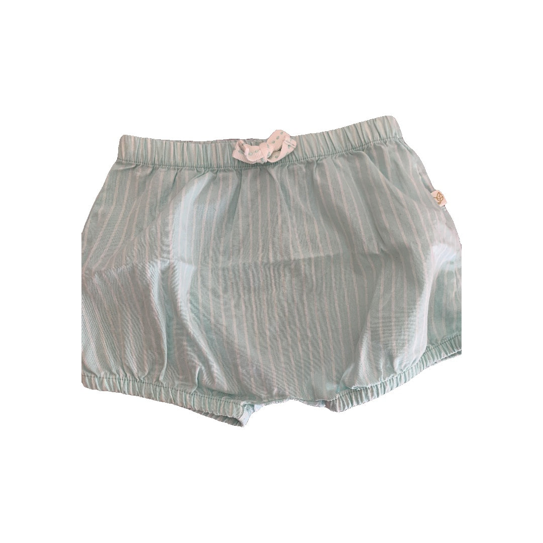 Oliver & Rain Girls White | Turquoise Shirt Size: 12M White | Turquoise