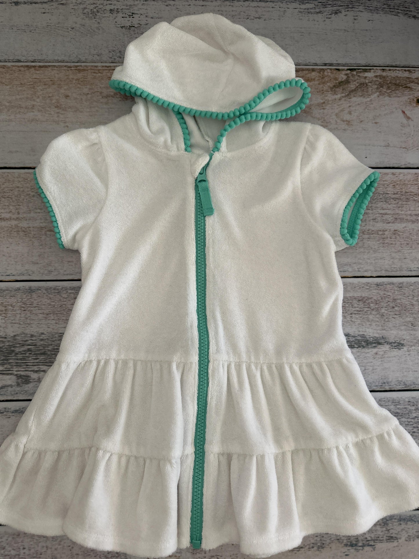 Cat & Jack Girls White | Turquoise Hoodie Size: 2T White | Turquoise