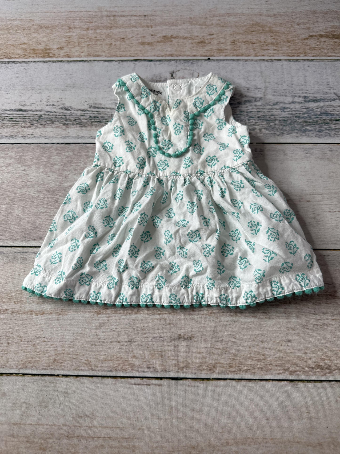 Carters Girls White | Turquoise Dress Size: Newborn White | Turquoise