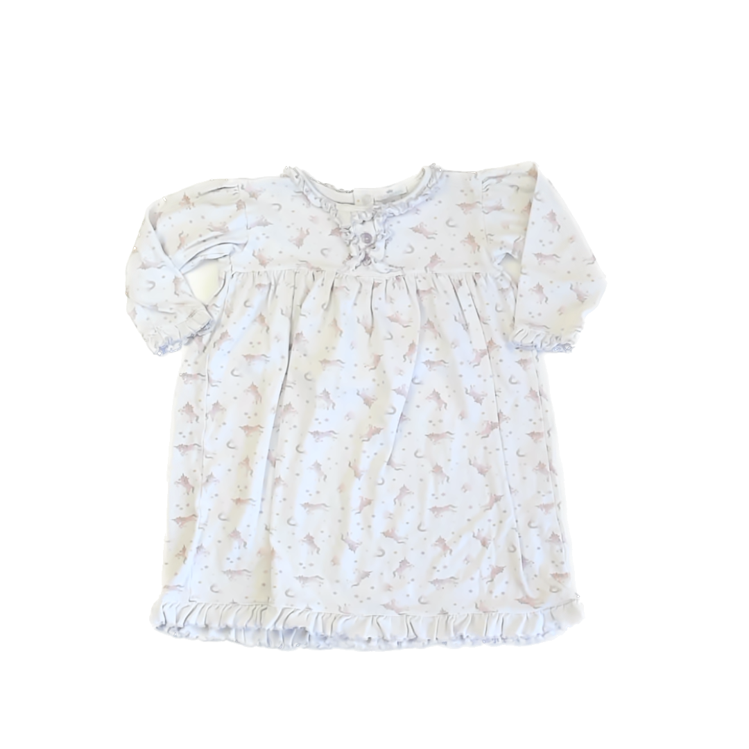 Baby Loren Girls White Unicorns Nightgown Size: 4T White Unicorns