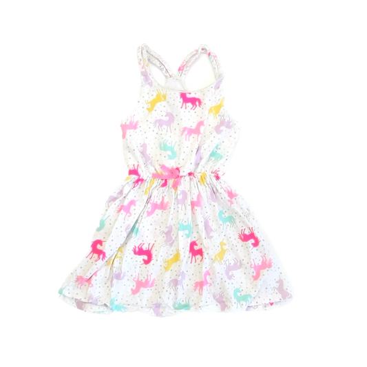 Tommy Bahama Girls White Unicorns Dress Size: 7 Years White Unicorns