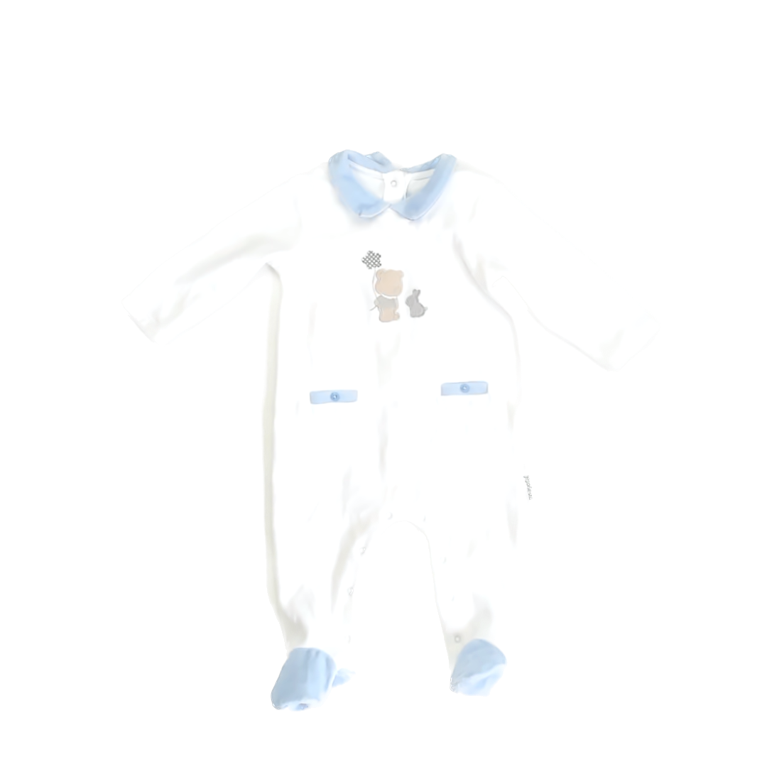 Mayoral Boys White Velour Long Sleeve Outfit Size: 6-9* Months White Velour