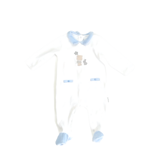 Mayoral Boys White Velour Long Sleeve Outfit Size: 6-9* Months White Velour