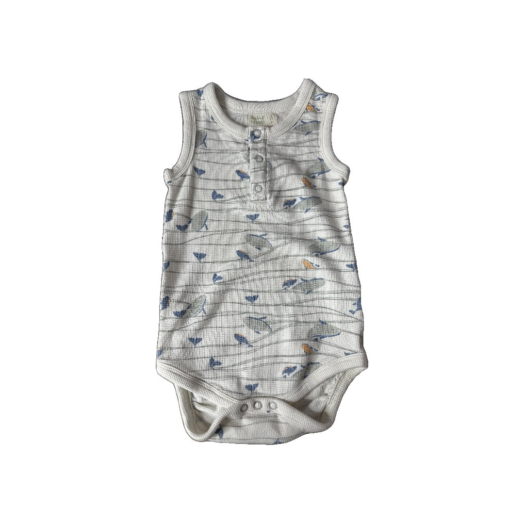 Sapling Boys White | whales Romper Size: 6-12 months White | whales