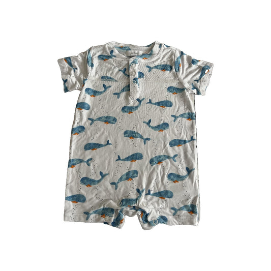 Angel Dear Boys White | whales Romper Size: 6-12 months White | whales