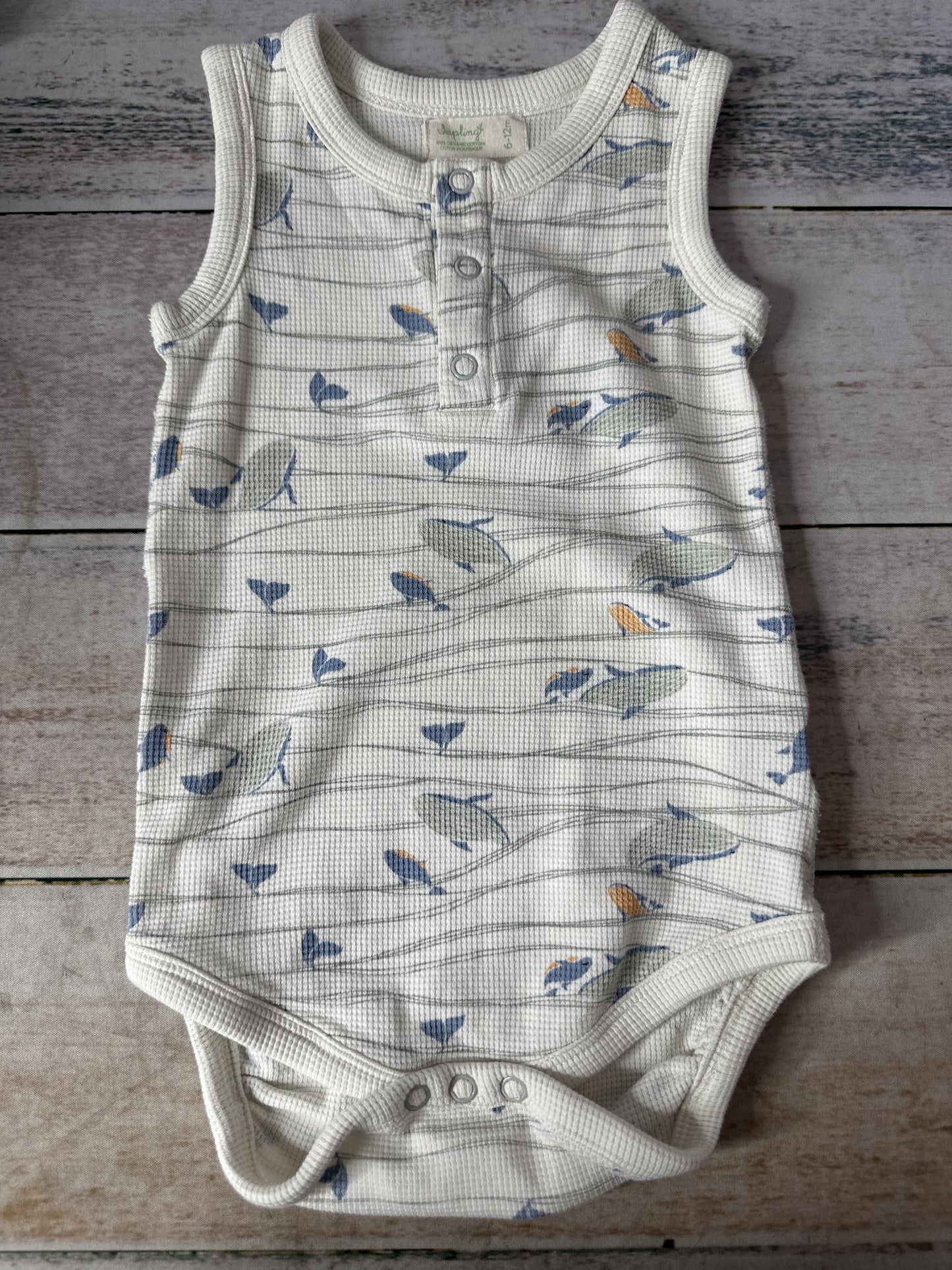 Sapling Boys White | whales Romper Size: 6-12 months White | whales