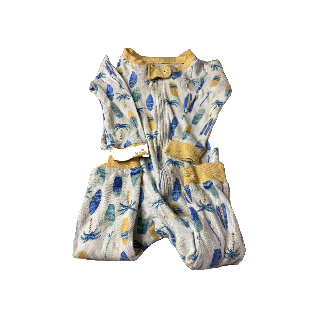 Burt's Bees Boys White | Yellow | Blue Pajamas Size: 12 months White | Yellow | Blue