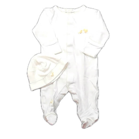 Kissy Kissy Unisex White | Yellow Duck Long Sleeve Outfit Size: 0-3 Months White | Yellow Duck