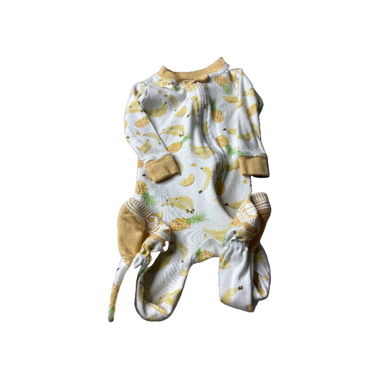 Burt's Bees Unisex White | Yellow | Fruit Pajamas Size: 3-6 months White | Yellow | Fruit