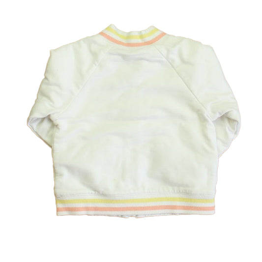 Janie and Jack Girls White | Yellow Lemon Sweatshirt Size: 12-18 Months White | Yellow Lemon