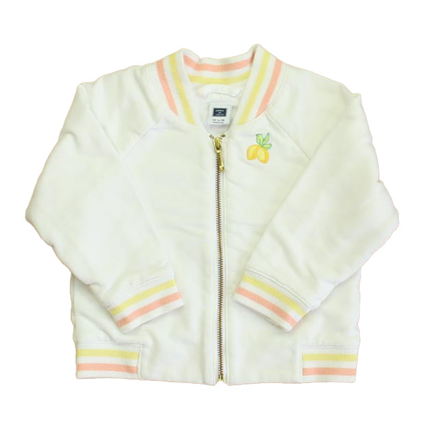 Janie and Jack Girls White | Yellow Lemon Sweatshirt Size: 12-18 Months White | Yellow Lemon