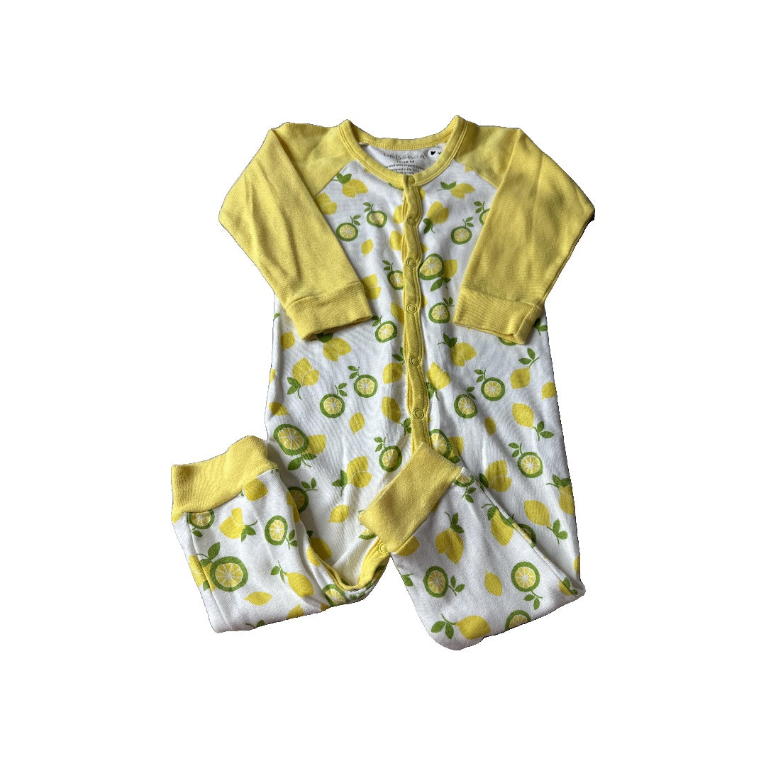Bebenca Unisex White | Yellow | Lemons Long Sleeve Outfit Size: 12-18 months White | Yellow | Lemons