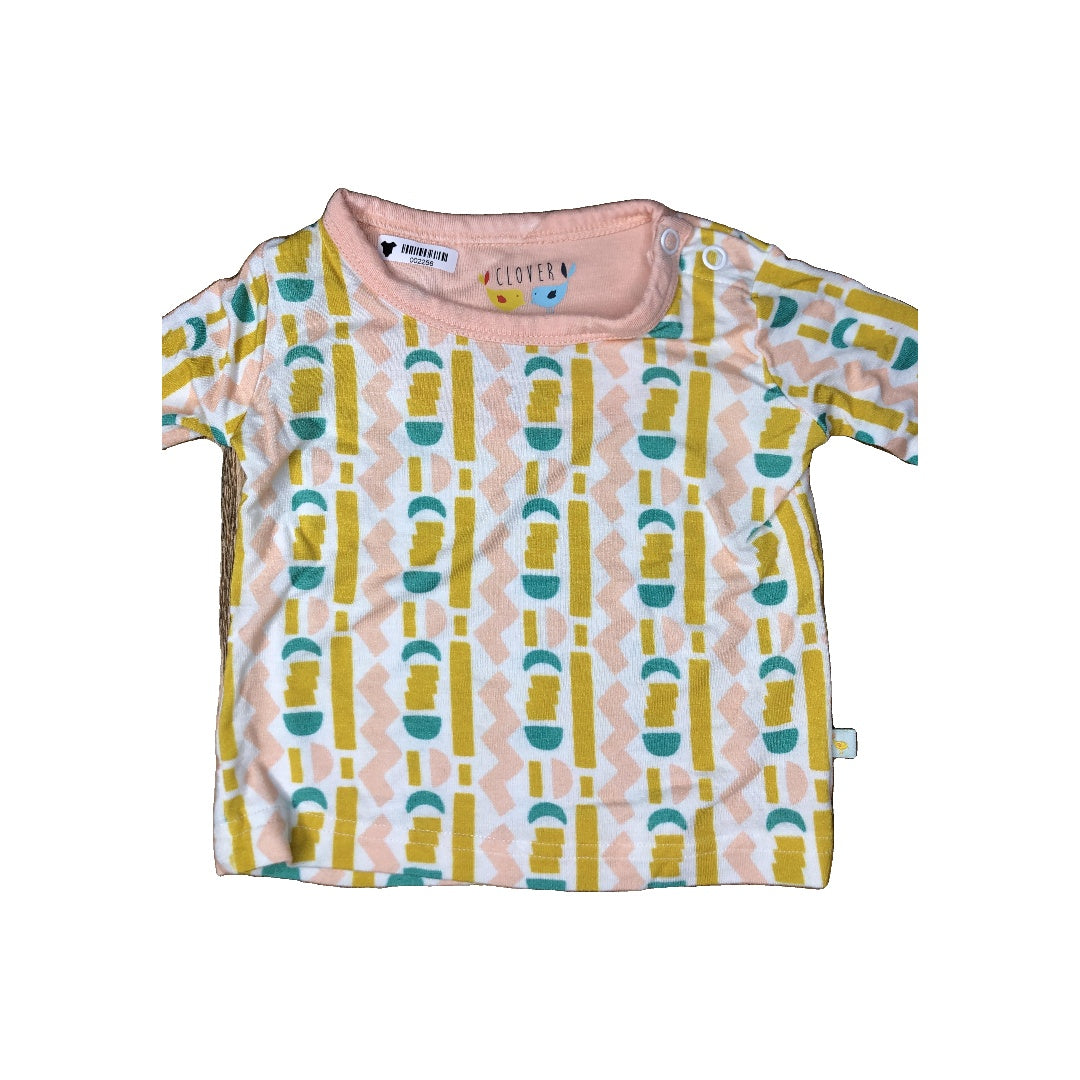 Clover Baby & Kids Girls White | Yellow | light green | pink Pajamas Size: 3-6 months White | Yellow | light green | pink