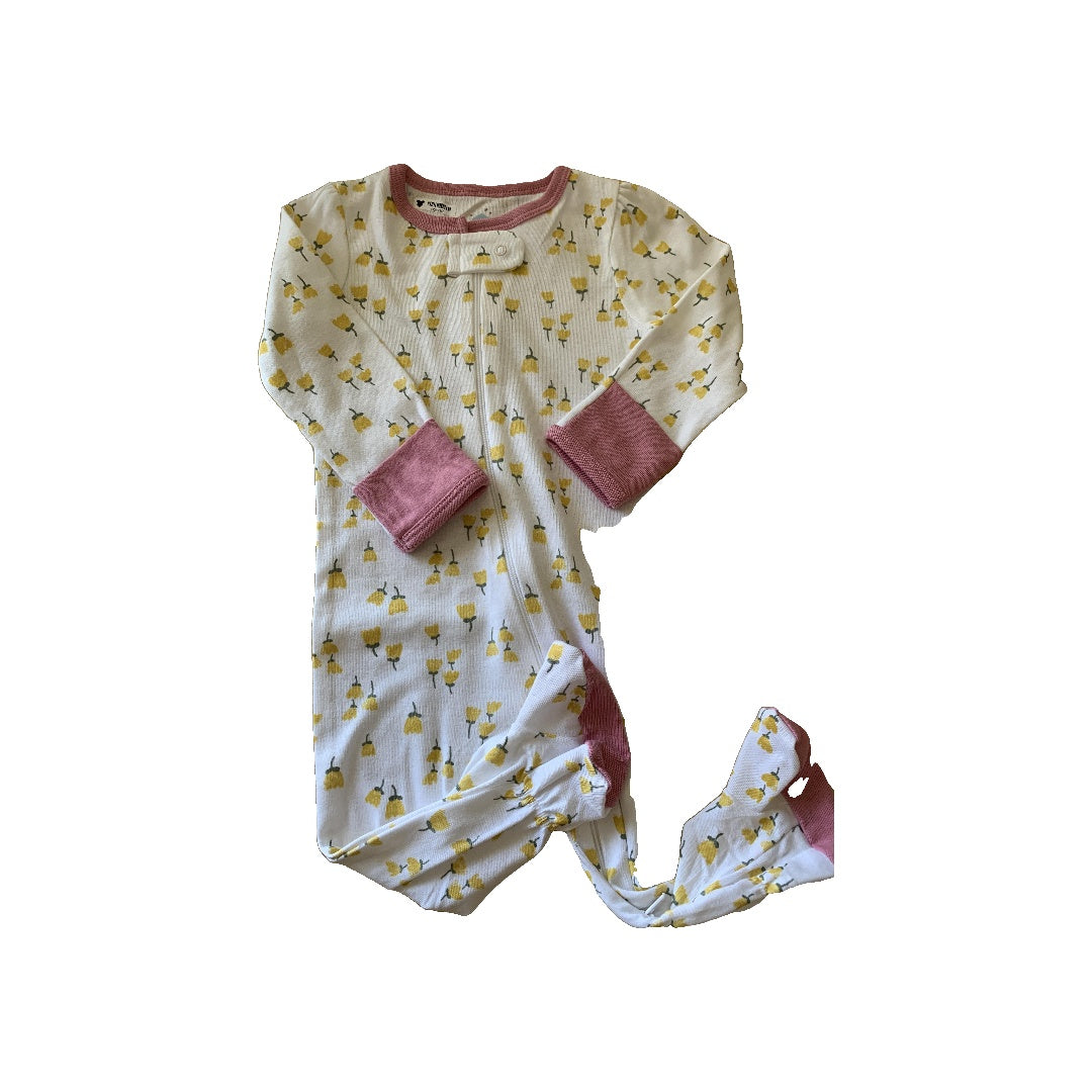 Cloud Island Girls White | Yellow | pink Pajamas Size: 6-9 months White | Yellow | pink